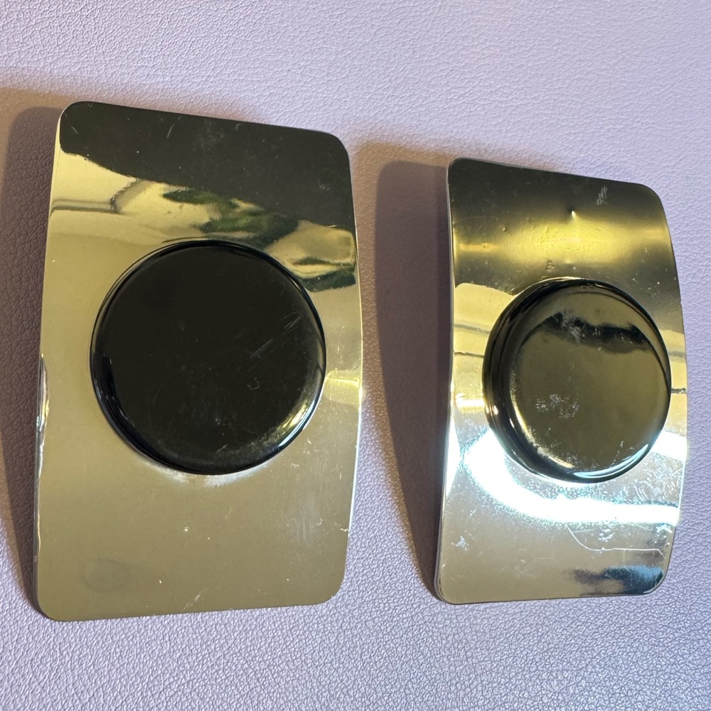 Zara Earrings Silver & Black color